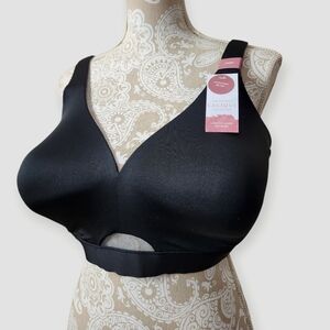 Cacique Comfort Bliss Bra Size 44DD Black Lightly Lined No Wire NWT